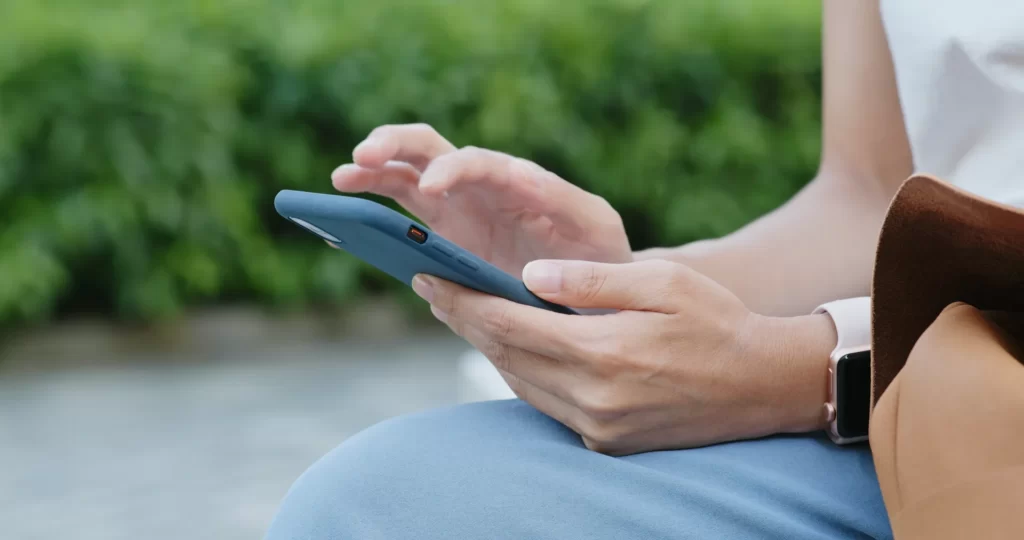 use of mobile phone at the park utc